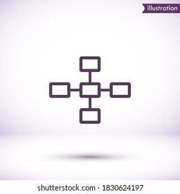 Network vector icon , lorem ipsum Flat design
