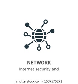 Network vector icon on white background. Flat vector network icon symbol sign from modern internet security and networking collection for mobile concept and web apps design.