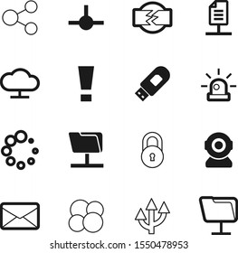 network vector icon set such as: tool, mail, focus, rendering, medical, 3d, logo, nucleus, arrows, risk, load, lens, fire, stick, arrow, save, usb, email, alert, share, loader, panel, route, hazard