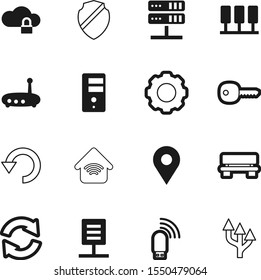 network vector icon set such as: wooden, protection, smart, router, office, spin, right, cancel, loop, remote, undo, page, roundabout, power, automation, access, place, back, firewall, center