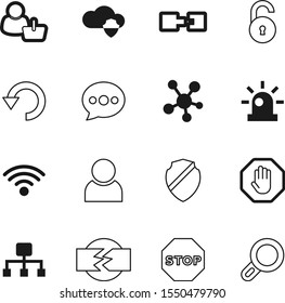 network vector icon set such as: label, key, corporate, glass, image, talk, disconnect, space, coat, blog, beacon, database, broadcast, magnifier, shopping, account, undo, portrait, wi-fi, light