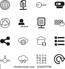 network vector icon set such as: round, energy, ball, motherboard, socket, synchronization, safe, look, photo, orbit, computing, connections, texture, electronics, navigation, pictogram, cam, sync