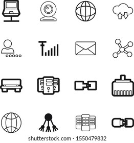 network vector icon set such as: content, choose, outdoors, post, optical, process, analysis, photo, cellular, connector, comfortable, antenna, laptop, office, logistics, friendship, tool, geology