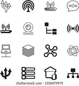 network vector icon set such as: graphics, atom, device, world, talk, user, badge, blog, bright, global, camera, nucleus, communicate, menu, site, interface, wi, social, logo, lens, wire, science