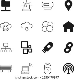 network vector icon set such as: antenna, site, atom, group, signal, padlock, map, medical, travel, privacy, chart, light, red, blue, pin, silhouette, collection, desktop, garden, hardware, hyperlink