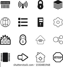network vector icon set such as: website, storage, abstract, engineering, connected, control, remote, machinery, user, pictogram, hub, group, label, site, electrical, warning, cog, cpu, dropdown