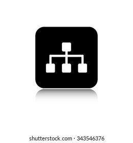 Network - vector icon  with shadow