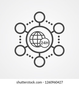 Network vector icon sign symbol