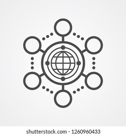 Network vector icon sign symbol