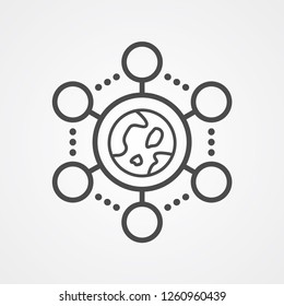 Network vector icon sign symbol