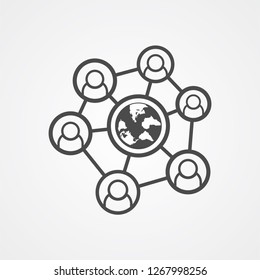 Network vector icon sign symbol
