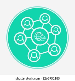 Network vector icon sign symbol