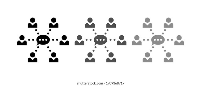 network vector icon stock vector illustration flat design.