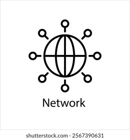 Network Vector icon stock illustration
