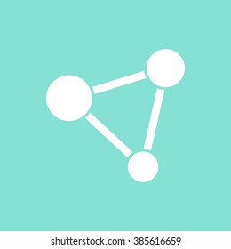 Network     vector icon. White  illustration isolated on green  background for graphic and web design.