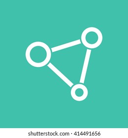 Network     vector icon. White  illustration isolated on green  background for graphic and web design.