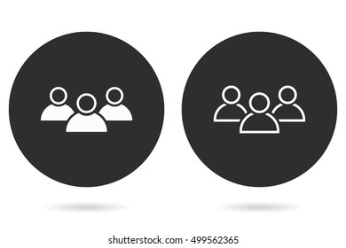 Network vector icon. White illustration isolated on black background for graphic and web design.