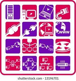 Network vector iconset