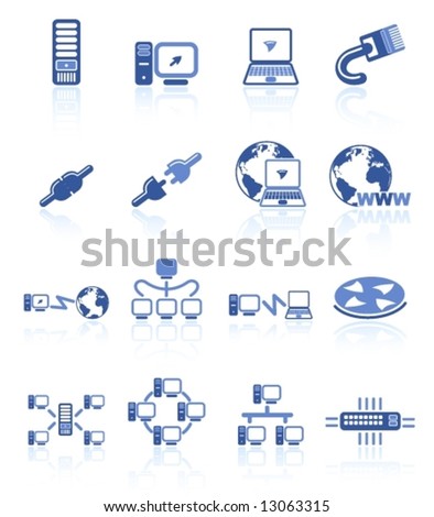 Network vector iconset