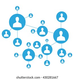 Network vector illustration. Connecting people. Social media marketing. Network icon