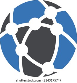 network vector illustration isolated on a transparent background . glyph vector icons for concept or web graphics.