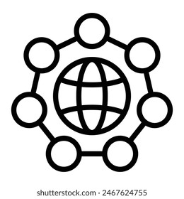 Network Vector Line Icon Design