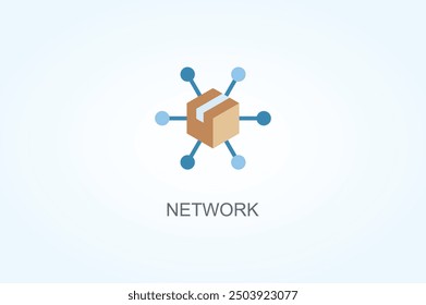 Symbol für Netzwerk-Vektorgrafik oder Logo-Zeichen