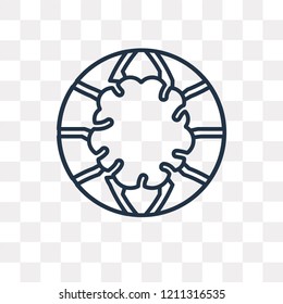 Network vector outline icon isolated on transparent background, high quality linear Network transparency concept can be used web and mobile