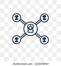 Network vector outline icon isolated on transparent background, high quality linear Network transparency concept can be used web and mobile
