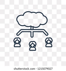 Network vector outline icon isolated on transparent background, high quality linear Network transparency concept can be used web and mobile