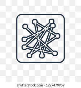 Network vector outline icon isolated on transparent background, high quality linear Network transparency concept can be used web and mobile