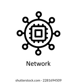 Network Vector    outline Icons. Simple stock illustration stock