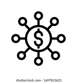 network vector thin line icon 