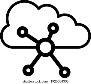 network vector thin line icon