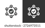 Network Verification icon. Solid glyph series icon