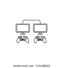 network video game icon. Element of cybersport icon for mobile concept and web apps. Thin line network video game icon can be used for web and mobile