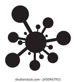 network virus flat vector icon