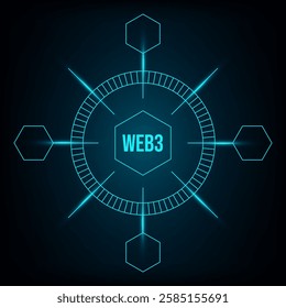 Network Web 3.0 concept background