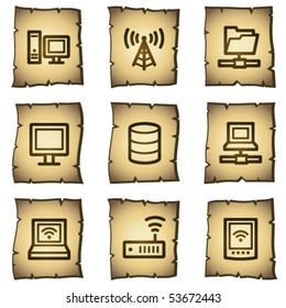 Network web icons, papyrus series