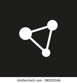 Network   white icon on a black background. Vector illustration.