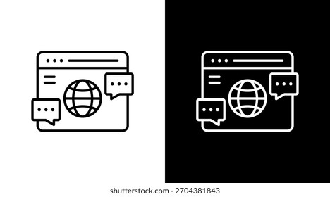 Network White Icon Set Design