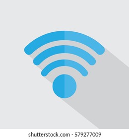 network, wi fi icon with shadow