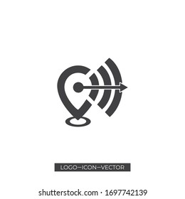network and wifi icon, a symbol of the wireless internet. Wi-fi vector icon, sign, symbol. Flat vector illustration for the wlan internet hotspot access button.