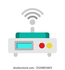 Ícones de rede ou wifi. com estilo plano, adequado para tecnologia, roteador e ilustração de logotipo de símbolo de dispositivo.