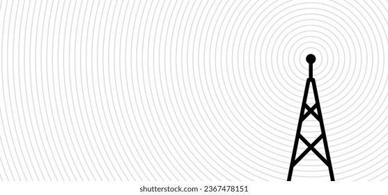 Network, Wifi router related. Connect to internet service. For 4G or 5G connection. Radio tower, antenna. Antenna icon set.  Communication towers, transmitter receiver wireless signal icon.