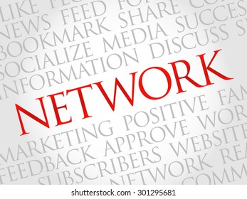 Network word cloud, business concept