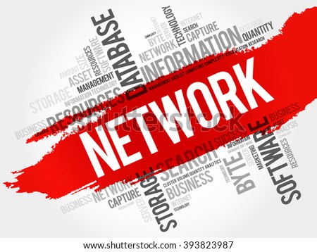 Network word cloud, business concept