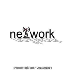 NETWORK word simple and minimal art