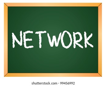 "network" word written on chalkboard