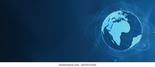 Network workflow in business concept of global connection
